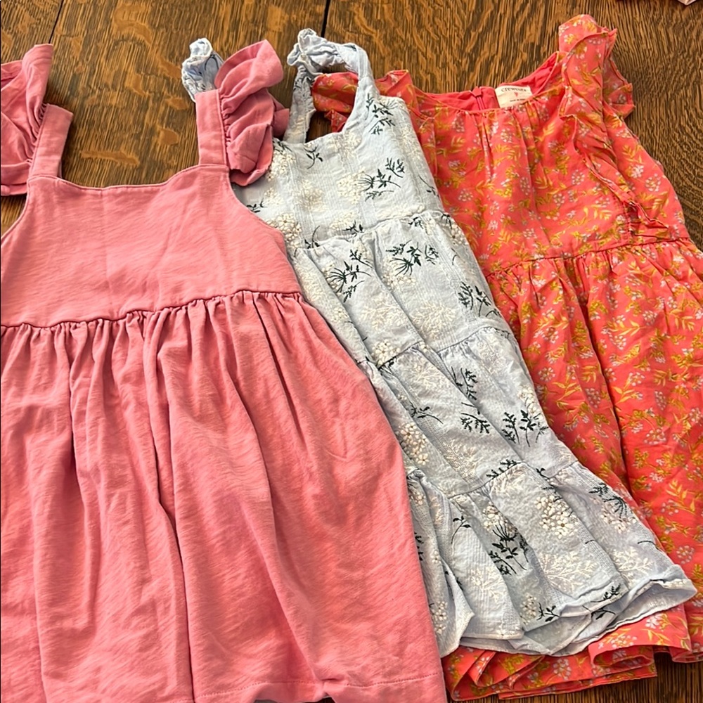 Kids Pink and Floral Dresses Set